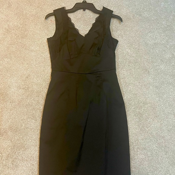 Black Satiny Cocktail Dress - Picture 1 of 6